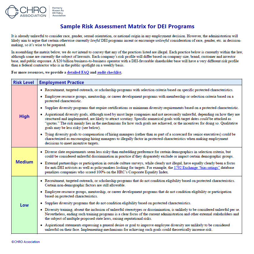 CHRO Resources Quick Reference - CHRO Association