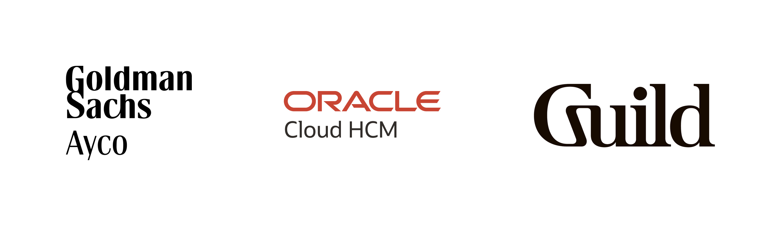 Event sponsors: Goldman Sachs Ayco, Oracle Cloud HCM, and Guild